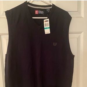 Chaps navy blue men’s sweater vest, L, NWT